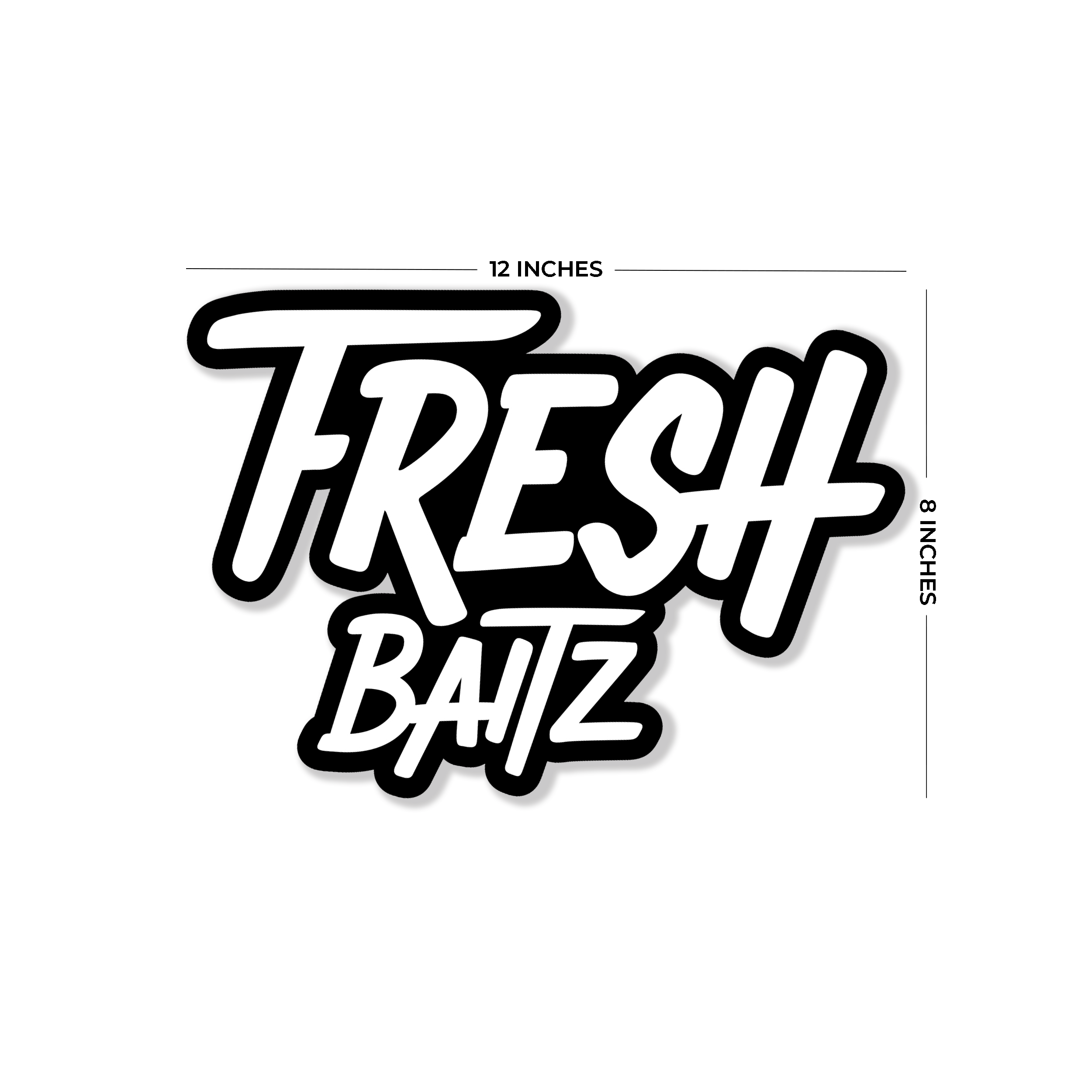 Fresh Baitz Carpet Graphics Stacked Logo 12\, image size:2500x2500